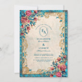  Bloemenboog Romance bruiloft Kaart (Voorkant)