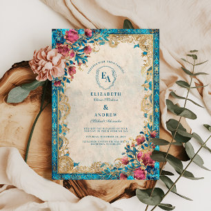  Bloemenboog Romance bruiloft Kaart