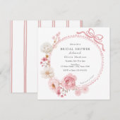 Bloemenboog roze Vrijgezellenfeest Kaart (Voorkant / Achterkant)