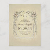 Bloemenboog  rustiek save the date aankondigingskaart (Voorkant)