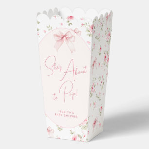Bloemenboog staat op het punt om Baby shower Popco Bedankdoosjes