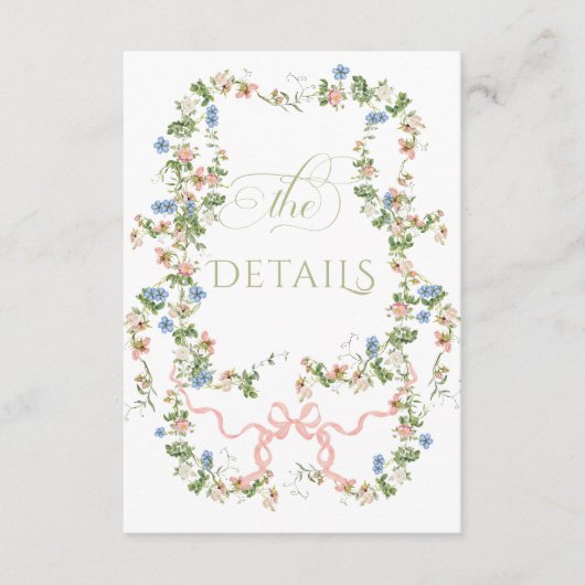 Bloemenboog tuin rustieke elegante foto bruiloft informatiekaartje (Voorkant)