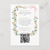 Bloemenboog tuin rustieke elegante foto bruiloft informatiekaartje (Achterkant)