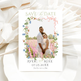 Bloemenboog tuin rustieke elegante foto bruiloft save the date