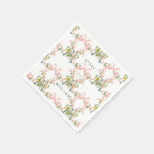 Bloemenboog tuin rustieke elegante foto bruiloft servet (Hoek)