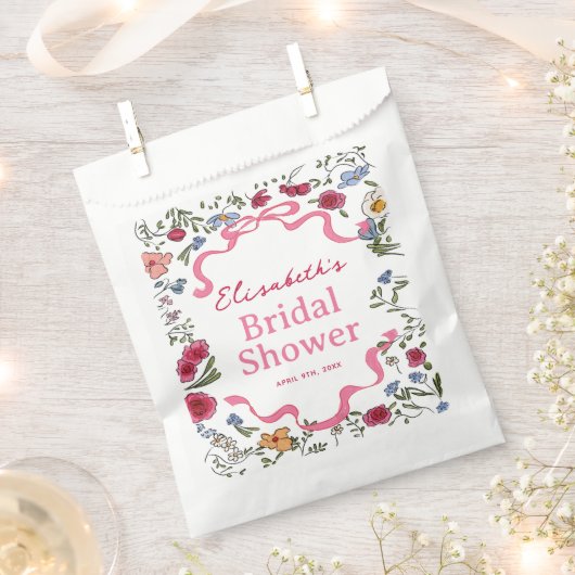 Bloemenboog Ze bindt de knoop Vrijgezellenfeest Bedankzakje (Geknipt)