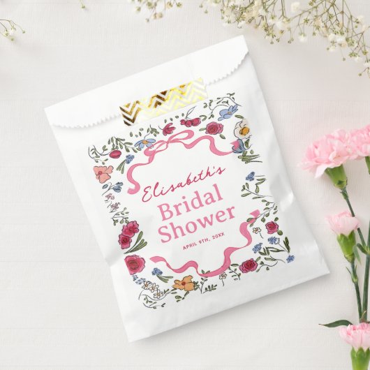 Bloemenboog Ze bindt de knoop Vrijgezellenfeest Bedankzakje (Gezegeld)