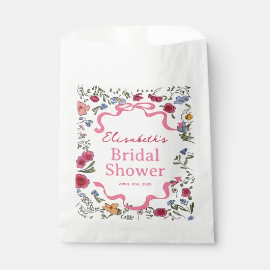 Bloemenboog Ze bindt de knoop Vrijgezellenfeest Bedankzakje (Voorkant)