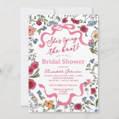 Bloemenboog Ze bindt de knoop Vrijgezellenfeest Kaart (Voorkant)