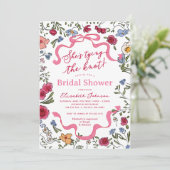 Bloemenboog Ze bindt de knoop Vrijgezellenfeest Kaart (Staand voorkant)