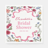 Bloemenboog Ze bindt de knoop Vrijgezellenfeest Servet (Voorkant)