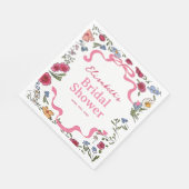 Bloemenboog Ze bindt de knoop Vrijgezellenfeest Servet (Hoek)