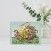  bloemenboot briefkaart (Staand voorkant)