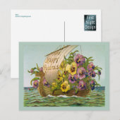  bloemenboot briefkaart (Voorkant / Achterkant)