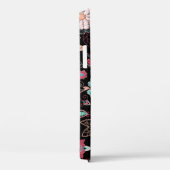 bloemenborduursel donker patroon Case-Mate iPhone case (Achterkant / Rechts)