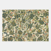 bloemenborduurwerk print inpakpapier vel (Voorkant)