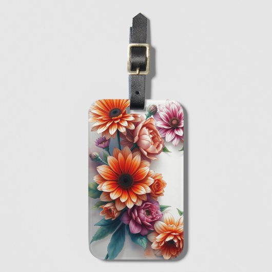 Bloemenbos Elegante Waterverf Bagagelabel (Voorkant (verticaal))