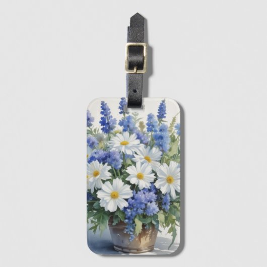 Bloemenbos Elegante Waterverf Bagagelabel (Voorkant (verticaal))