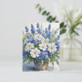 Bloemenbos Elegante Waterverf Briefkaart (Staand voorkant)