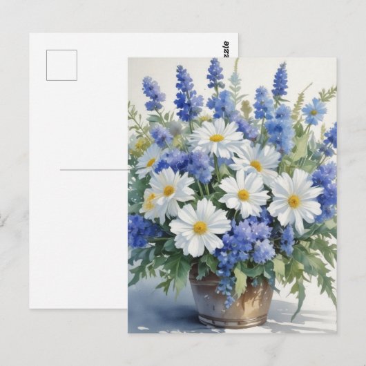 Bloemenbos Elegante Waterverf Briefkaart (Voorkant / Achterkant)