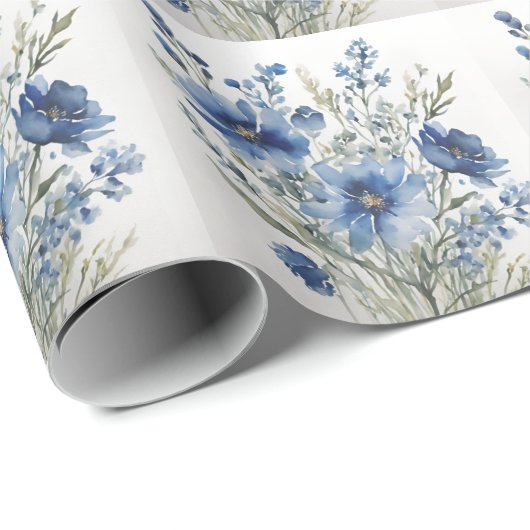 Bloemenbos Elegante Waterverf Cadeaupapier (Rol Hoek)