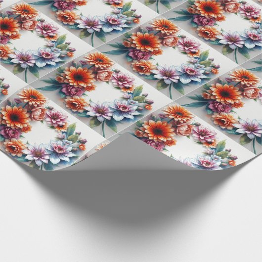 Bloemenbos Elegante Waterverf Cadeaupapier (Hoek)