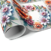 Bloemenbos Elegante Waterverf Cadeaupapier (Rol Hoek)