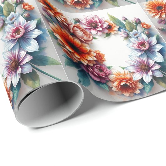 Bloemenbos Elegante Waterverf Cadeaupapier (Rol Hoek)