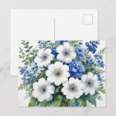 Bloemenbos Elegante Waterverf Feestdagenkaart (Voorkant / Achterkant)