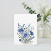 Bloemenbos Elegante Waterverf Feestdagenkaart (Staand voorkant)