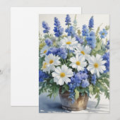 Bloemenbos Elegante Waterverf Feestdagenkaart (Voorkant / Achterkant)