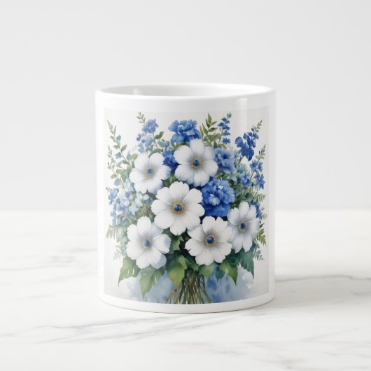 Bloemenbos Elegante Waterverf Grote Koffiekop (Voorkant)