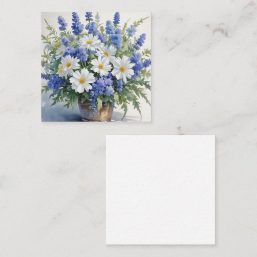 Bloemenbos Elegante Waterverf Informatiekaartje (Voorkant / Achterkant)