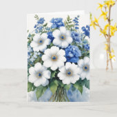 Bloemenbos Elegante Waterverf Kaart (Gele Bloem)