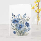 Bloemenbos Elegante Waterverf Kaart (Gele Bloem)