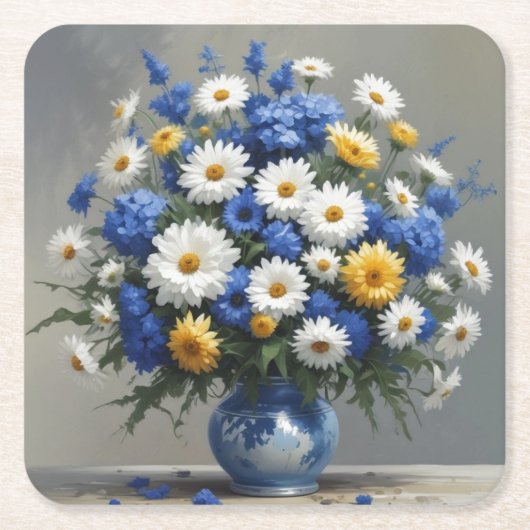 Bloemenbos Elegante Waterverf Kartonnen Onderzetters (Voorkant)