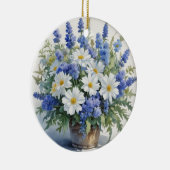 Bloemenbos Elegante Waterverf Keramisch Ornament (Rechts)