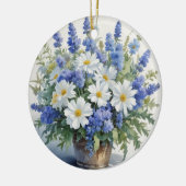 Bloemenbos Elegante Waterverf Keramisch Ornament (Links)