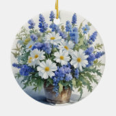 Bloemenbos Elegante Waterverf Keramisch Ornament (Achterkant)