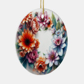 Bloemenbos Elegante Waterverf Keramisch Ornament (Rechts)