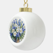 Bloemenbos Elegante Waterverf Keramische Bal Ornament (Rechts)