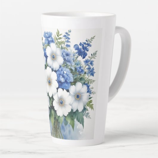 Bloemenbos Elegante Waterverf Latte Mok (Rechterhoek)