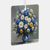 Bloemenbos Elegante Waterverf Metalen Ornament (Voorkant Rechts)