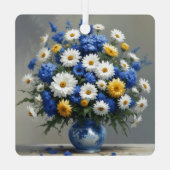 Bloemenbos Elegante Waterverf Metalen Ornament (Achterkant)