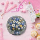 Bloemenbos Elegante Waterverf Papieren Bordje (Feest)