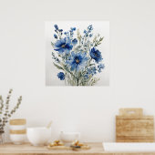 Bloemenbos Elegante Waterverf Poster (Keuken)