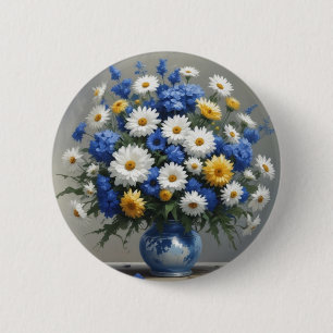 Bloemenbos Elegante Waterverf Ronde Button 5,7 Cm
