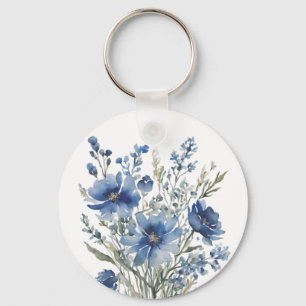 Bloemenbos Elegante Waterverf Sleutelhanger