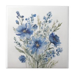 Bloemenbos Elegante Waterverf Tegeltje