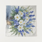 Bloemenbos Elegante Waterverf Wandkleed (Voorkant (horizontaal))